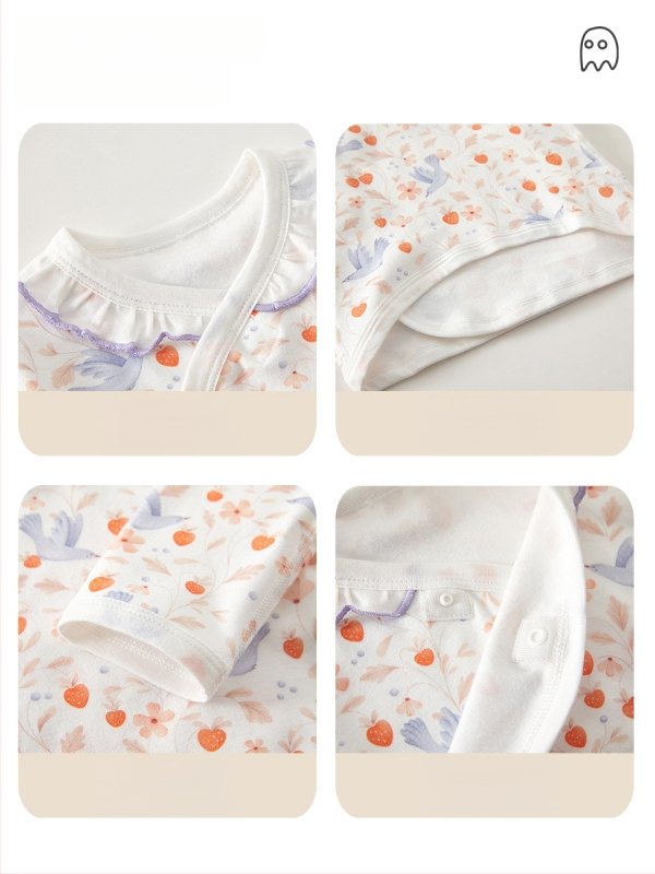 Naujagimio medvilninis topas su apvalia kakle, be gobtuvo, 100% medvilnė, Saugos klasė A, amžius 0–12 mėnesių, švelnus apdailos