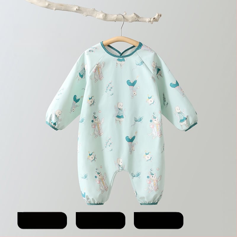 Belleptide Vaiko vandeniui atspari valgymo bavetė su kišene — Karikatūrinis raštas, 100% poliesteris