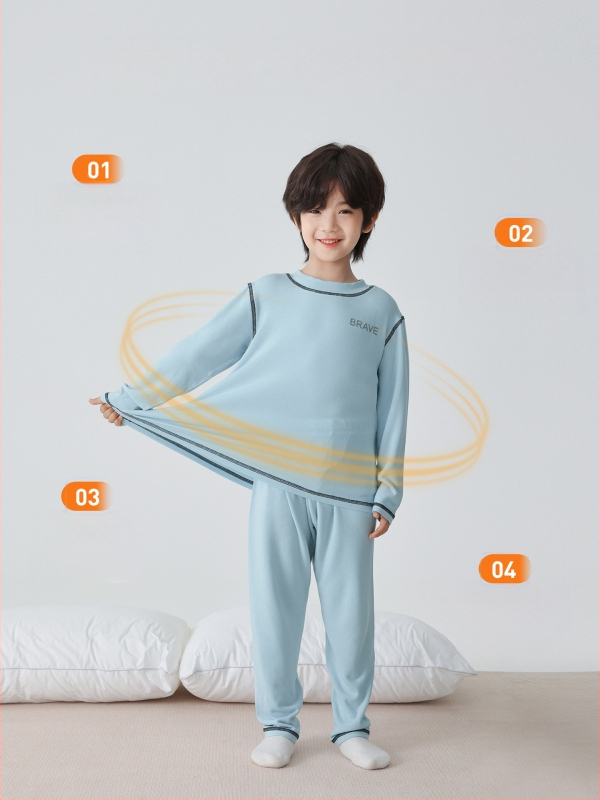 Vaikų termo komplektas berniukams – Haima Home, viskozės 93% audinys, apvalus kaklas, žiemos ir rudens sezonai