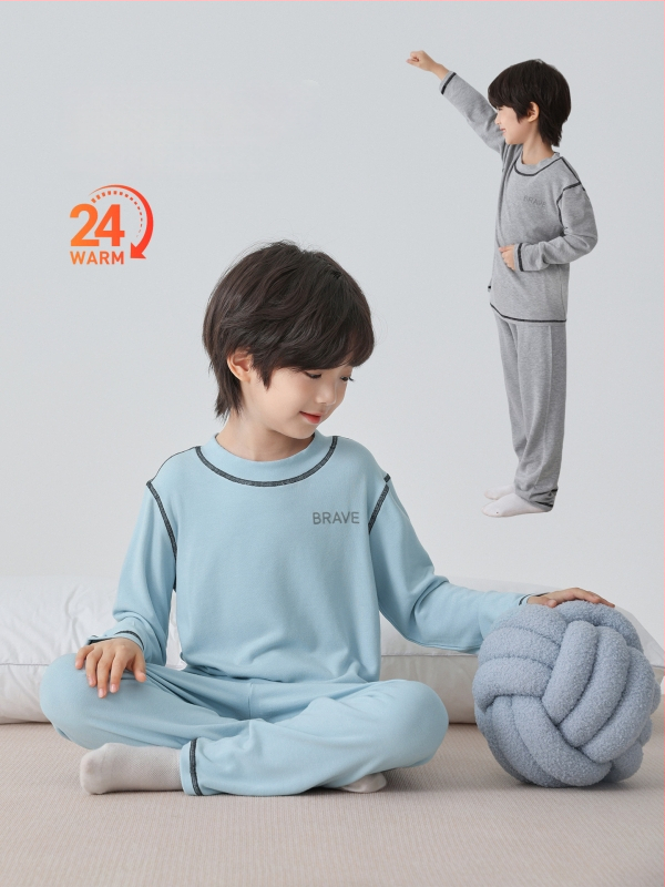 Vaikų termo komplektas berniukams – Haima Home, viskozės 93% audinys, apvalus kaklas, žiemos ir rudens sezonai