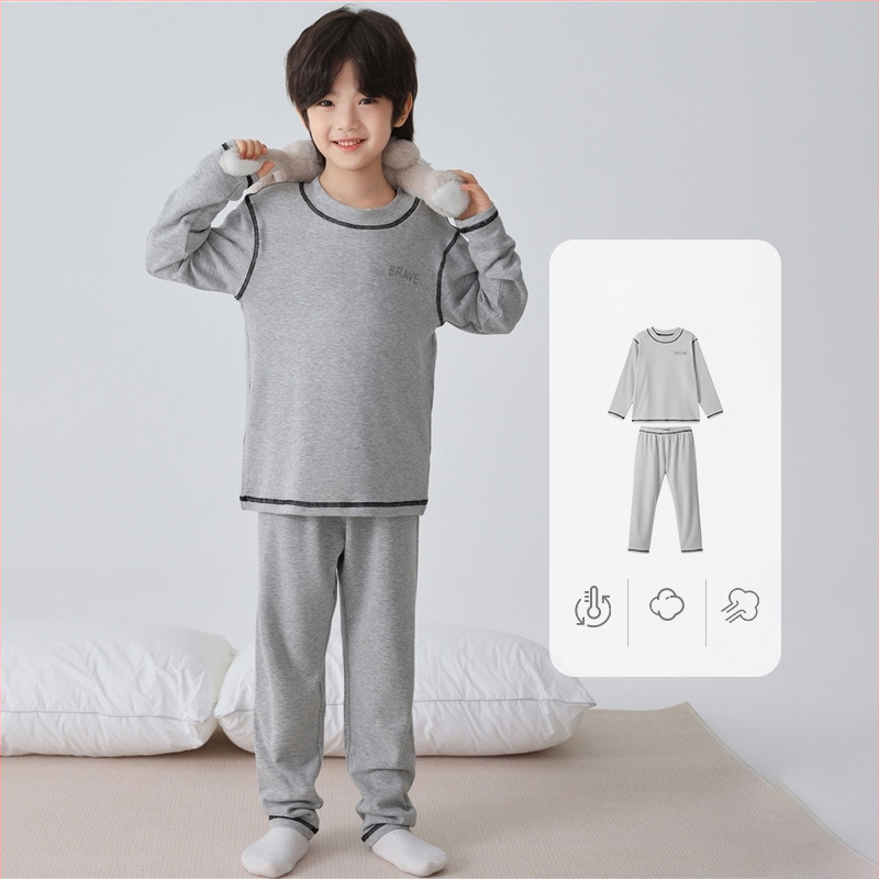 Vaikų termo komplektas berniukams – Haima Home, viskozės 93% audinys, apvalus kaklas, žiemos ir rudens sezonai