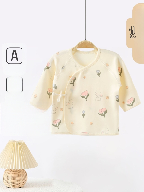 Kūdikio medvilninis viršus, unisex, šlifuotas audinys, be gaubto, tinkamas visiems metų laikams