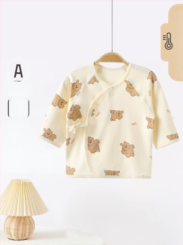 Kūdikio medvilninis viršus, unisex, šlifuotas audinys, be gaubto, tinkamas visiems metų laikams