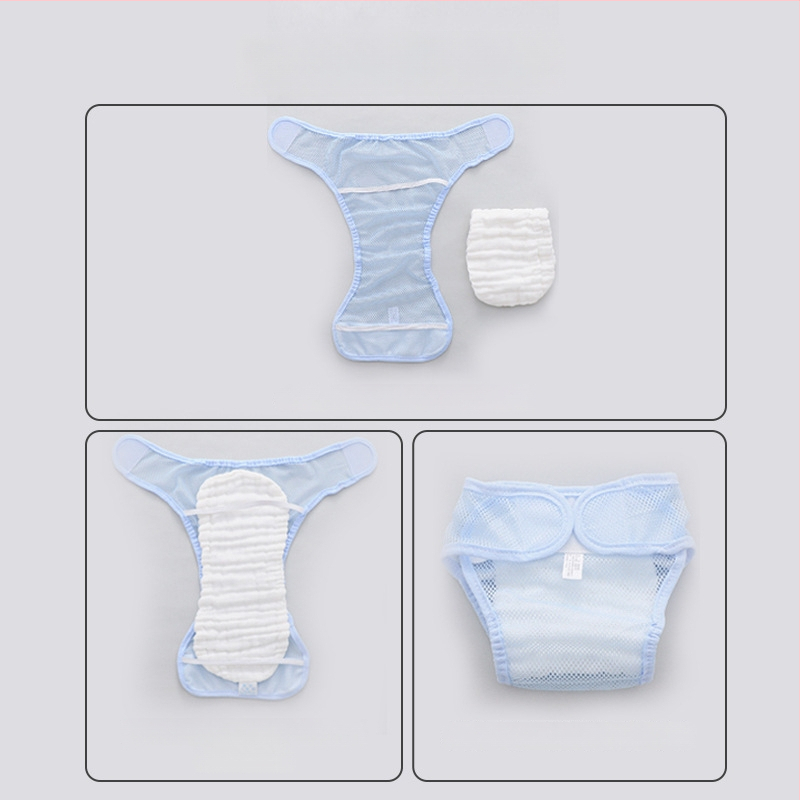 Vaikų inkontinencijos kelnaitės, klasė A, atsparios vandeniui, apsauga nuo šoninių nuotėkių, skalbiamos iš marlės, 1–3 metų vaikams