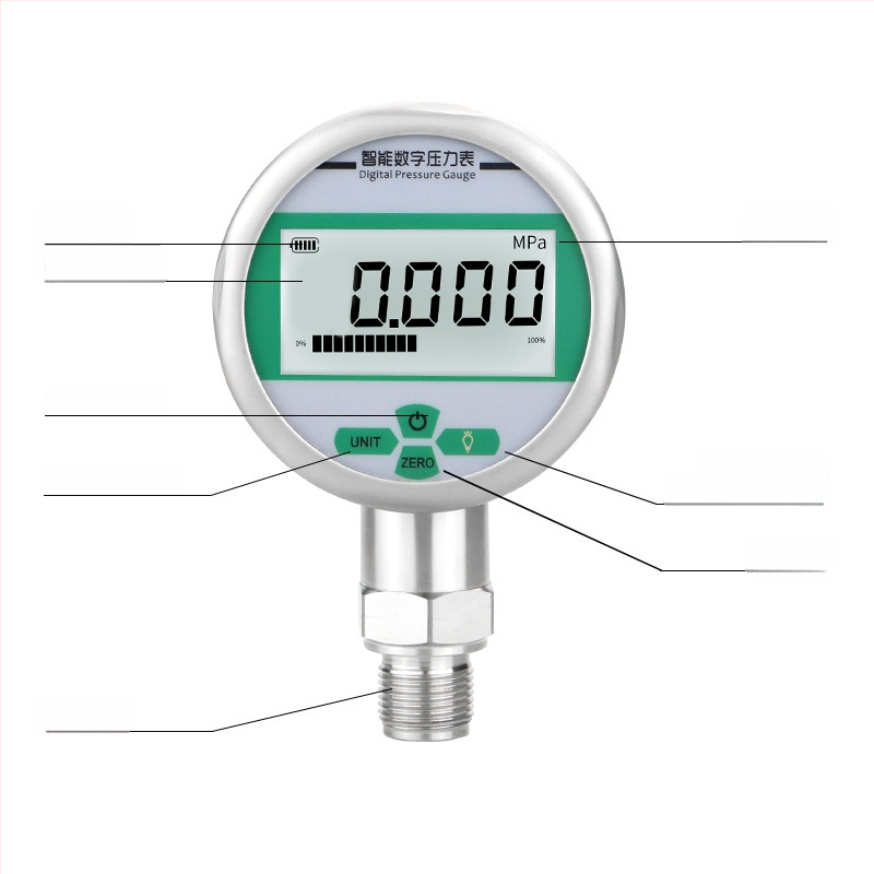 Manometru digital cu afișaj, model SD-YS80, interval de măsură -0.1 la 100, precizie 0.4, temperatură ambientală 20-70 °C
