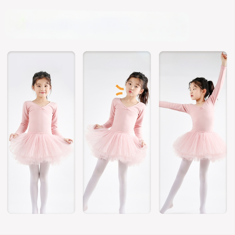 Laste tantsutrikud tüdrukutele, fliisvooder, nailon-elastaani segu, vanus 3–8 aastat