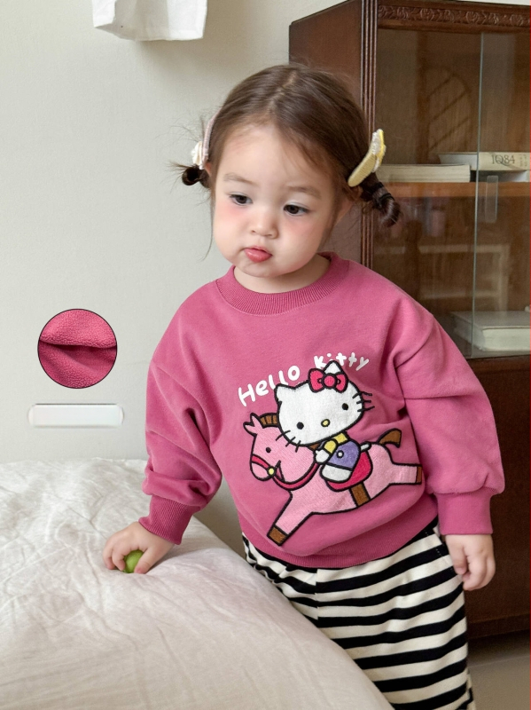 Guava vaikų hoodie su animaciniu piešiniu, Korejiško stiliaus, 1–3 metų, rudens–žiema, 87% medvilnė 13% poliesteris