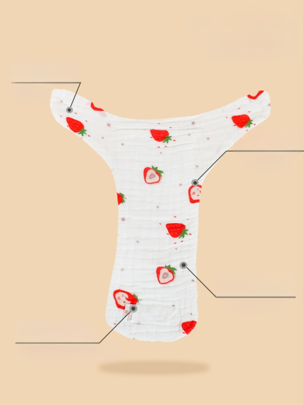 Mu Mu Bear medvilnės marlės sauskelnių kelnaitės su karikatūrų spauda, skalbiamos, tinkamos 9–18 kg