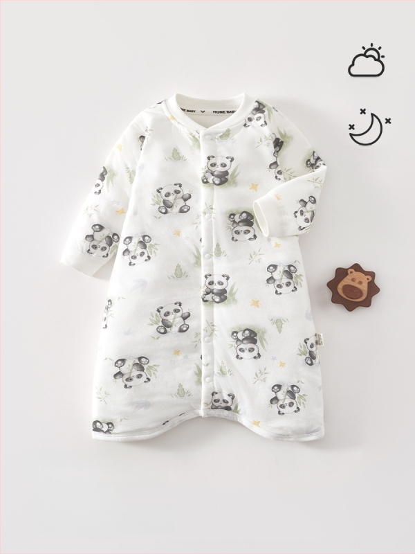 Kūdikio ir mažų vaikų miego maišelis, pastovi temperatūra, storas medvilnės audinio išorė su medvilnine įdaga, poliesterio užpildas, animacinis raštas, tinkamas žiemai pavasariui rudeniui, naujagimiams iki 3 metų