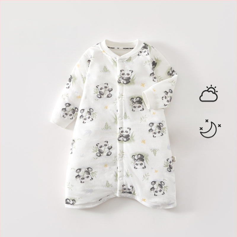 Kūdikio ir mažų vaikų miego maišelis, pastovi temperatūra, storas medvilnės audinio išorė su medvilnine įdaga, poliesterio užpildas, animacinis raštas, tinkamas žiemai pavasariui rudeniui, naujagimiams iki 3 metų