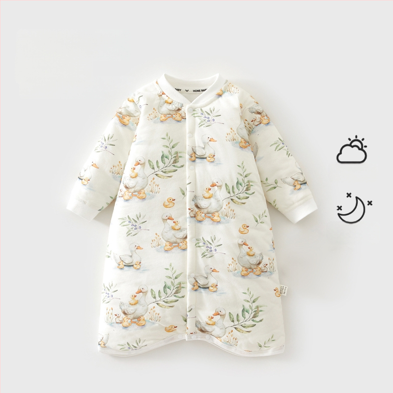 Kūdikio ir mažų vaikų miego maišelis, pastovi temperatūra, storas medvilnės audinio išorė su medvilnine įdaga, poliesterio užpildas, animacinis raštas, tinkamas žiemai pavasariui rudeniui, naujagimiams iki 3 metų