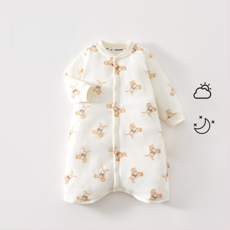 Kūdikio ir mažų vaikų miego maišelis, pastovi temperatūra, storas medvilnės audinio išorė su medvilnine įdaga, poliesterio užpildas, animacinis raštas, tinkamas žiemai pavasariui rudeniui, naujagimiams iki 3 metų