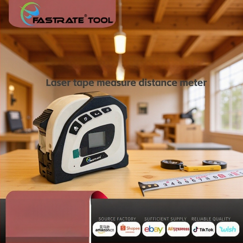 FASTRATE FRT-LTM-B Lazerinis atstumo matuoklis – infraraudonųjų spindulių 2-in-1 matavimas, elektroninis liniuotė