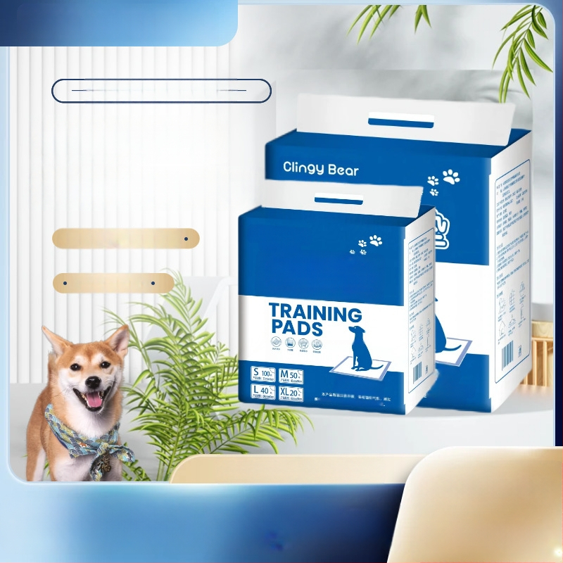 Klingbell Suņu un kaķu urīna paliktnis, vienreizējā absorbējošā paliktnis, iepakojumā 100 gab., Materiāli: netīkots audums; ūdens absorbējošs polimērs; PE plēve