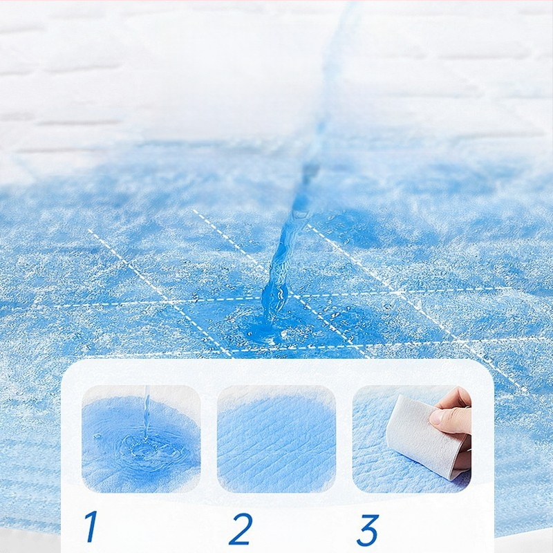 Klingbell Suņu un kaķu urīna paliktnis, vienreizējā absorbējošā paliktnis, iepakojumā 100 gab., Materiāli: netīkots audums; ūdens absorbējošs polimērs; PE plēve