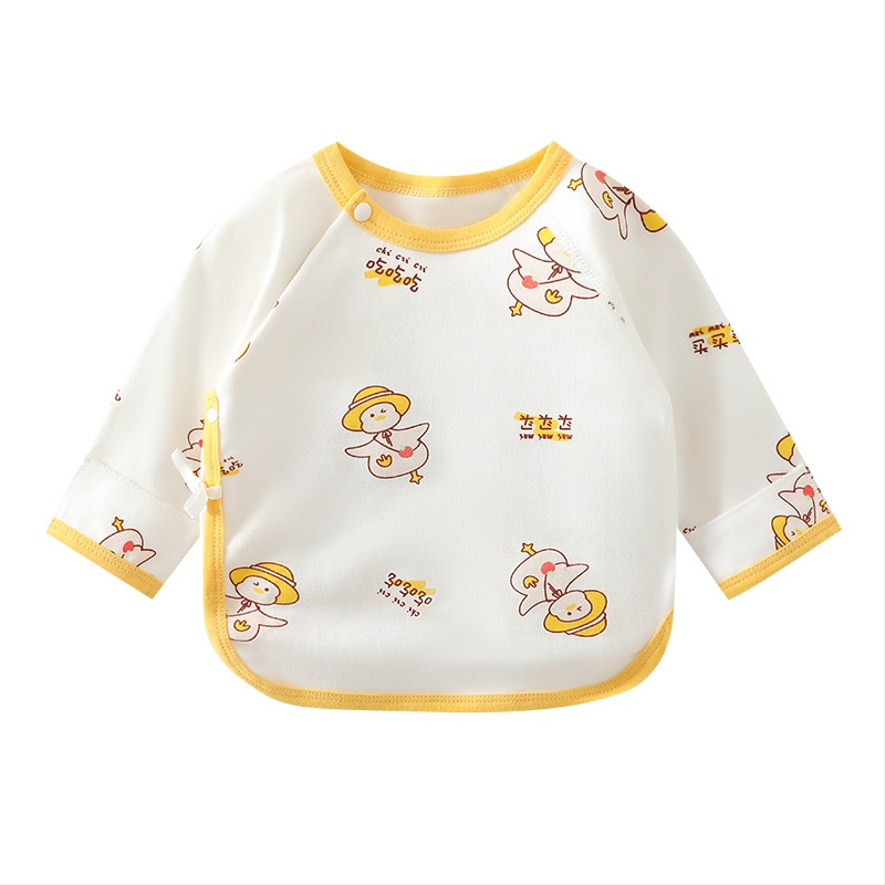 Naujagimio medvilnės viršus, unisex, apvalus kaklas, švelnus audinio apdorojimas, pavasario-rudenų sezonas