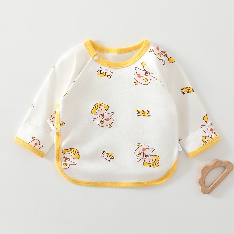 Naujagimio medvilnės viršus, unisex, apvalus kaklas, švelnus audinio apdorojimas, pavasario-rudenų sezonas