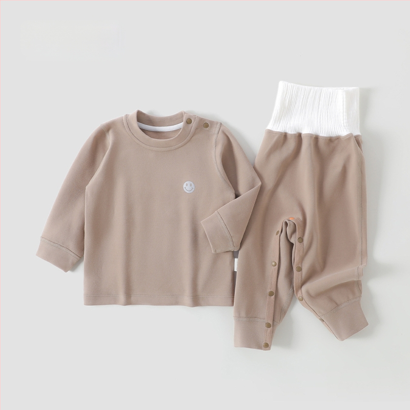 Laste kodu ööriided komplekt kõhu kaitsega, unisex, neli aastaajad, Regenerated Cellulose Fiber materjal, karikatuurmuster