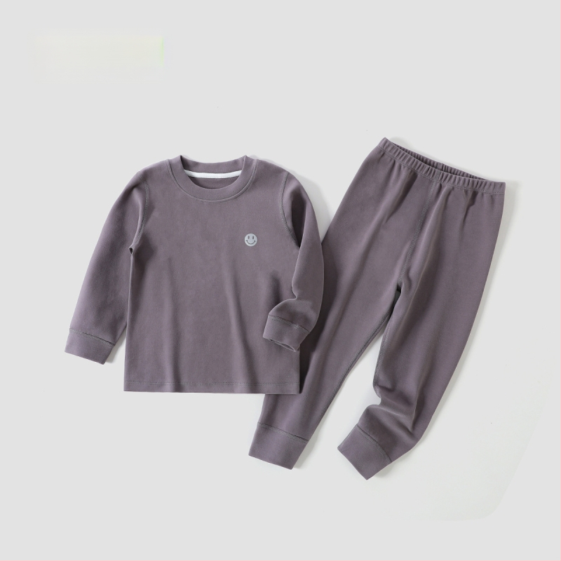 Laste kodu ööriided komplekt kõhu kaitsega, unisex, neli aastaajad, Regenerated Cellulose Fiber materjal, karikatuurmuster