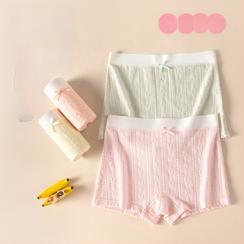 Sakurajisen mergaitėms boxeriai – gryna medvilnė, Klasė A, 95% medvilnė + 5% elastanas, patogus kirpimas be spaudimo, 8+ metų amžiui (aukštis 140 cm+), Vasara 2024