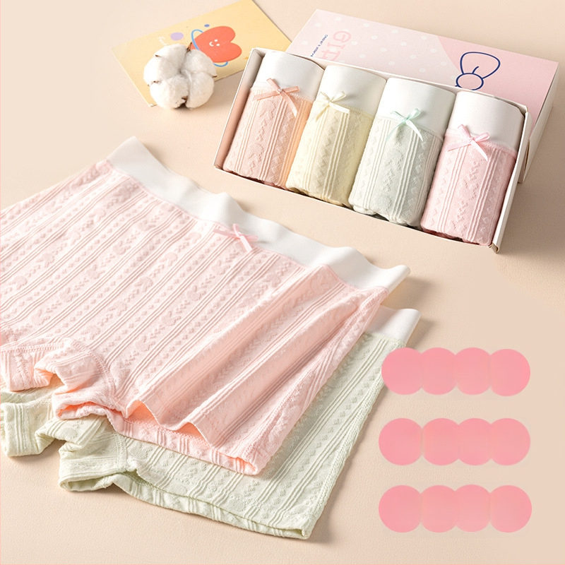 Sakurajisen mergaitėms boxeriai – gryna medvilnė, Klasė A, 95% medvilnė + 5% elastanas, patogus kirpimas be spaudimo, 8+ metų amžiui (aukštis 140 cm+), Vasara 2024