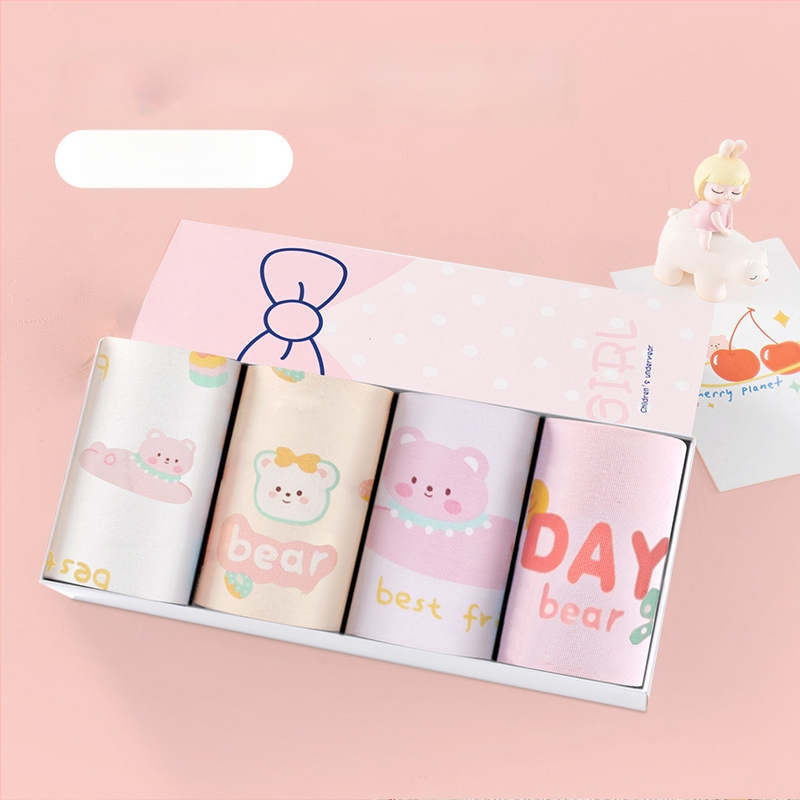 Sakurajisen mergaitėms boxeriai – gryna medvilnė, Klasė A, 95% medvilnė + 5% elastanas, patogus kirpimas be spaudimo, 8+ metų amžiui (aukštis 140 cm+), Vasara 2024