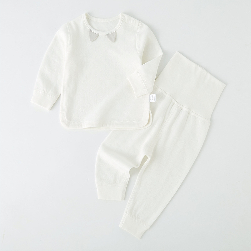 Kaheosaline puuvillane komplekt beebidele ja väikelastele, 100% puuvill, ümmargune kaelus, unisex, 1-3 aastat