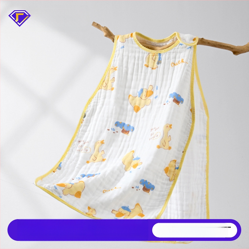 Kūdikio miego maišelis, liemenės stiliaus, 95% medvilnės užpildas, 80 cm ilgis, animacinis raštas