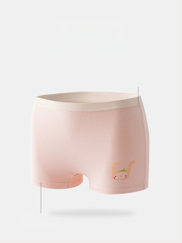 Mergaitėms skirtos modalinės kelnaitės, bokserio tipo, klasė A, nevaržo, 92% modal, Warm Buds, vasara 2024