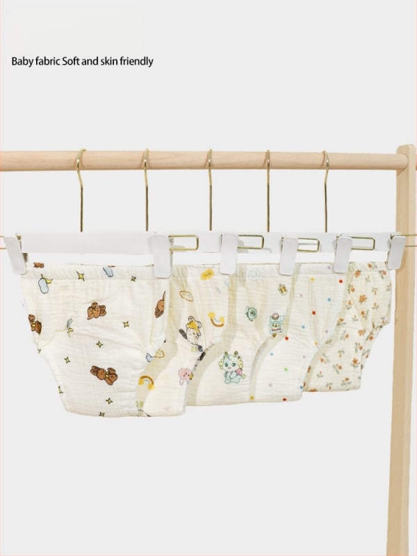 Mu Mu Bear Korejiečio stiliaus kūdikių tualeto treniravimo kelnaitės, atsparios vandeniui sauskelnėms uždangos, crepe medžiaga, svoris 9–18 kg, amžius 1–3 metai