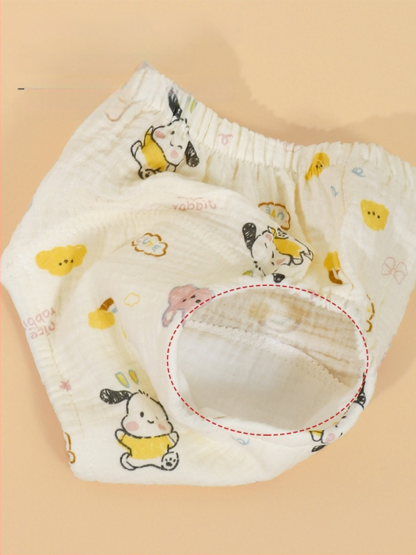 Mu Mu Bear Korejiečio stiliaus kūdikių tualeto treniravimo kelnaitės, atsparios vandeniui sauskelnėms uždangos, crepe medžiaga, svoris 9–18 kg, amžius 1–3 metai