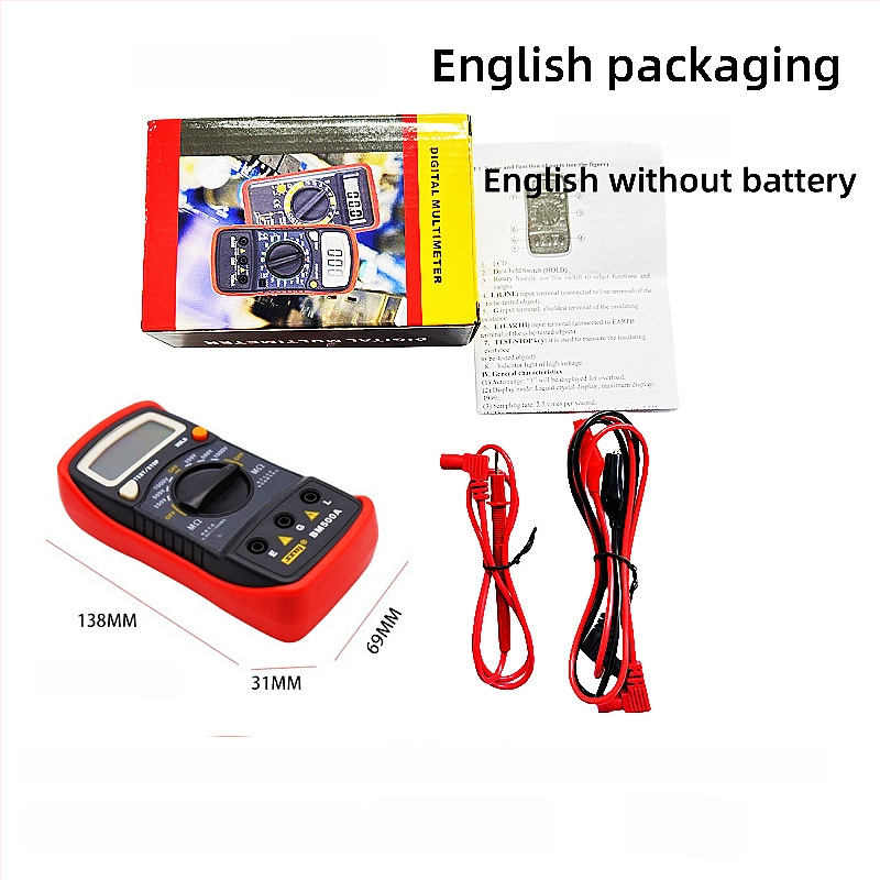 BM500A Skaitmeninis izoliacijos atsparumo testeris, 500V/1000V, Nešiojamas, Shenzhen Binjiang