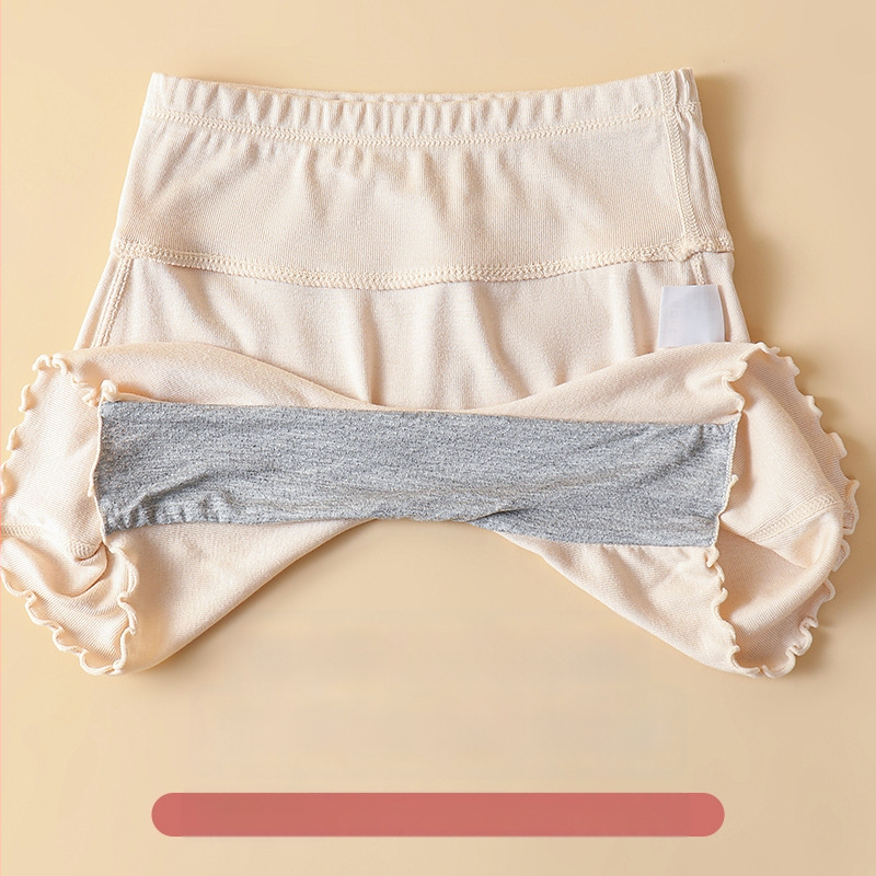 Mergaitės medvilniniai saugumo šortai, aukštas juosmuo, apsauga nuo permatomumo, 2-in-1 apatinių drabužių vasarai, 80% medvilnė, pavasaris 2025