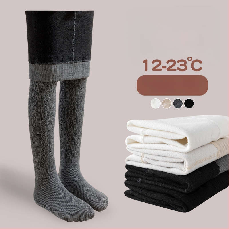 Plesne hlačice za djevojčice, jesensko–zimske, s fleece podstavom, bijele jednobojne