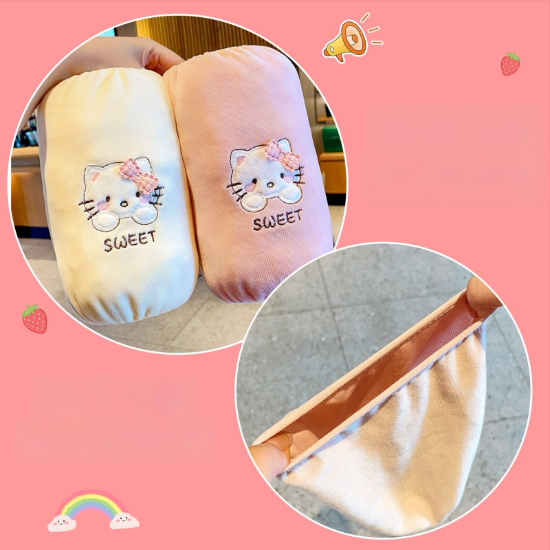 Vaikų rankovių apsauginiai dangteliai – nuo nešvarumų, flanelės pamušalas, siuvinėjimas, karikatūros raštas, amžius 1–8 metai