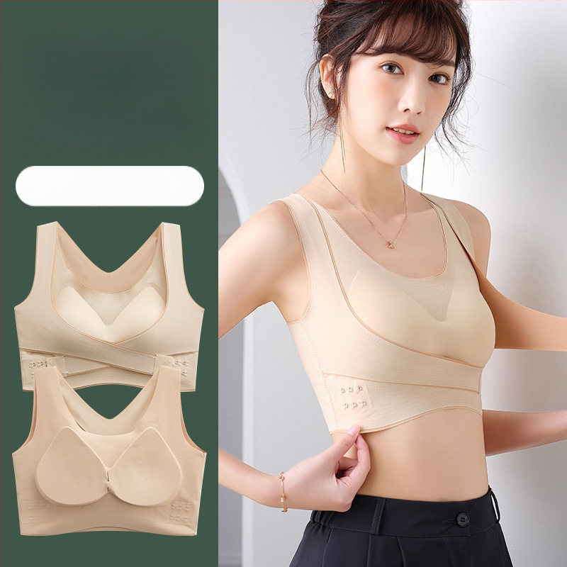 Nailonist sportlik top padjadega, juhtmevaba, õhukesed vormitud kausid, täis kausid, ristküljelised külgsidemed