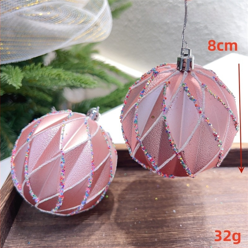 Kalėdinė papuošimo kamuolė — plastikinė, modernus minimalistinis stilius, elektroplatininio paviršiaus danga, prekinis ženklas Yoyo