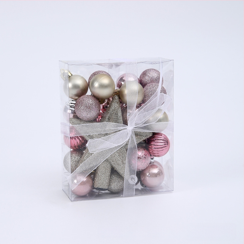 Kalėdinė papuošimo kamuolė — plastikinė, modernus minimalistinis stilius, elektroplatininio paviršiaus danga, prekinis ženklas Yoyo