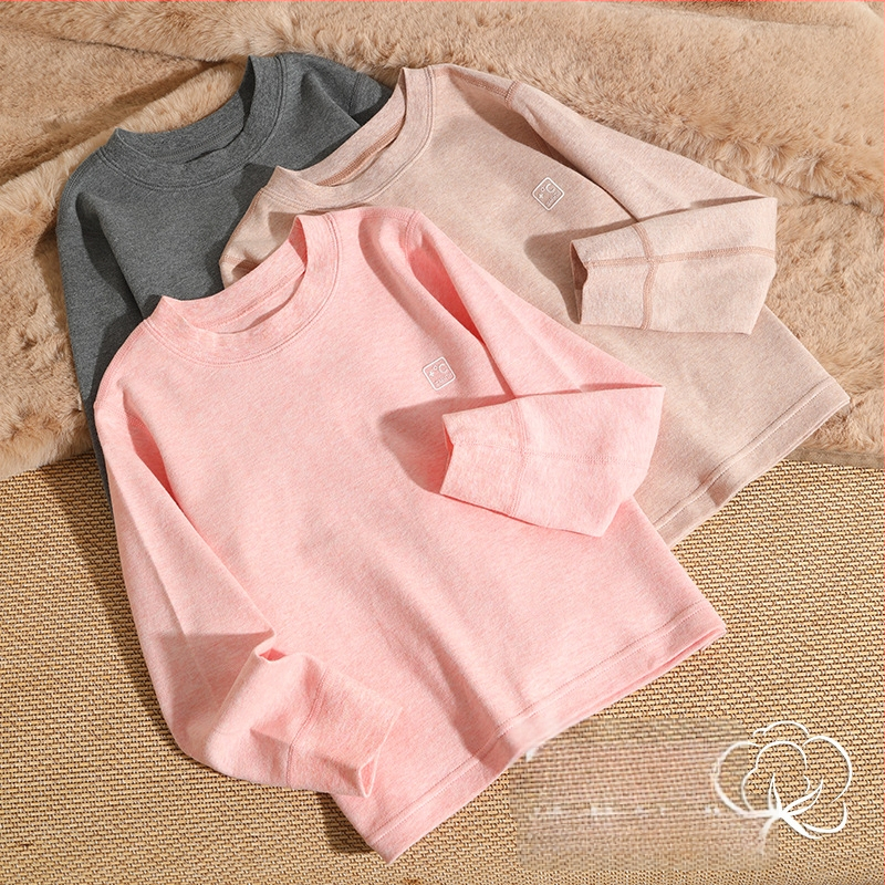 Laste põhialusriietus: 100% puuvill, harjatud kangas, pikkade varrukatega, ümmargune kaelus, kevad-sügis kandmiseks, 8+ aastat