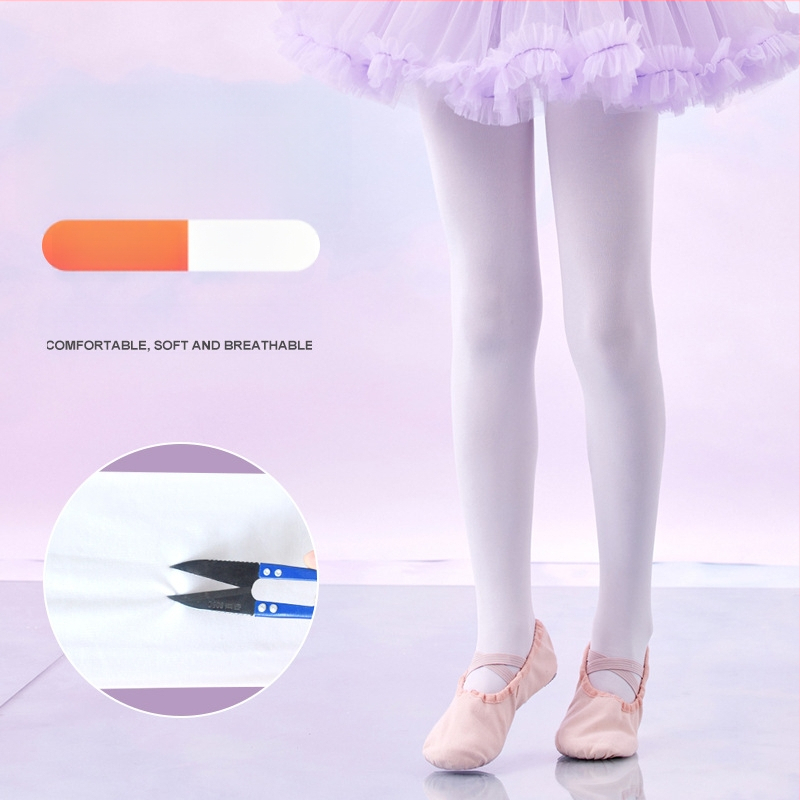 Bērnu baleta zeķbikses ar pretnoslīdošu uzliku – elpojošas, plānas, augsta elastība, spandeksa kokvilnas maisījums