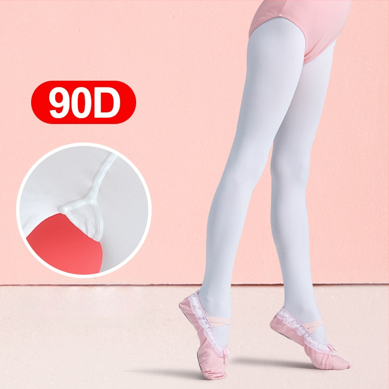 Bērnu baleta zeķbikses ar pretnoslīdošu uzliku – elpojošas, plānas, augsta elastība, spandeksa kokvilnas maisījums