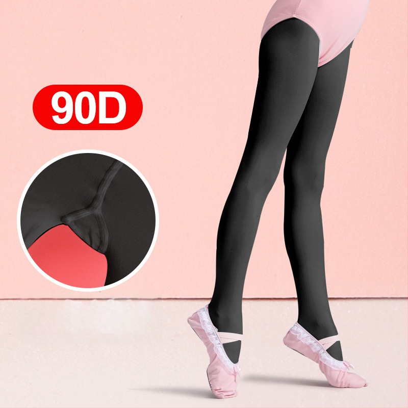 Bērnu baleta zeķbikses ar pretnoslīdošu uzliku – elpojošas, plānas, augsta elastība, spandeksa kokvilnas maisījums