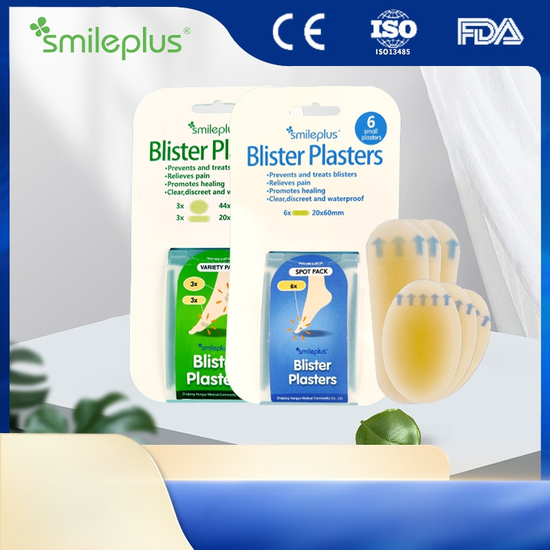 Smileplus hidrokoloidinės kulnų pagalvėlės – atsparios dėvėjimui, nematomi kulnų lipdukai, 2 mm storis, vientisas modelis, su logotipu