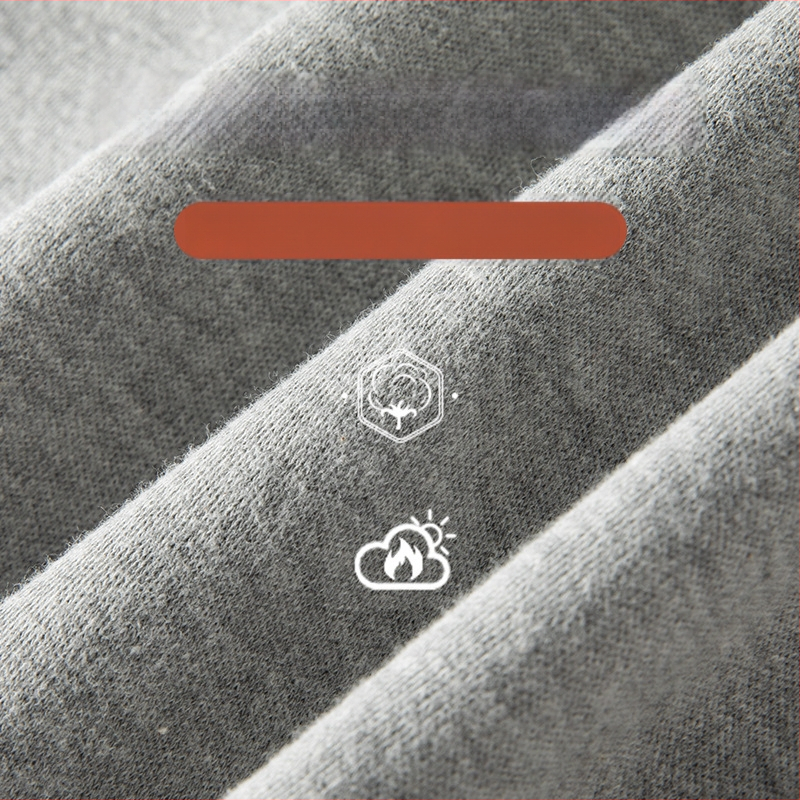 Vyrų 100% medvilnės šilti keliai, aukšta juosmens linija, žiemai, tankūs 220 g/m², vieno sluoksnio