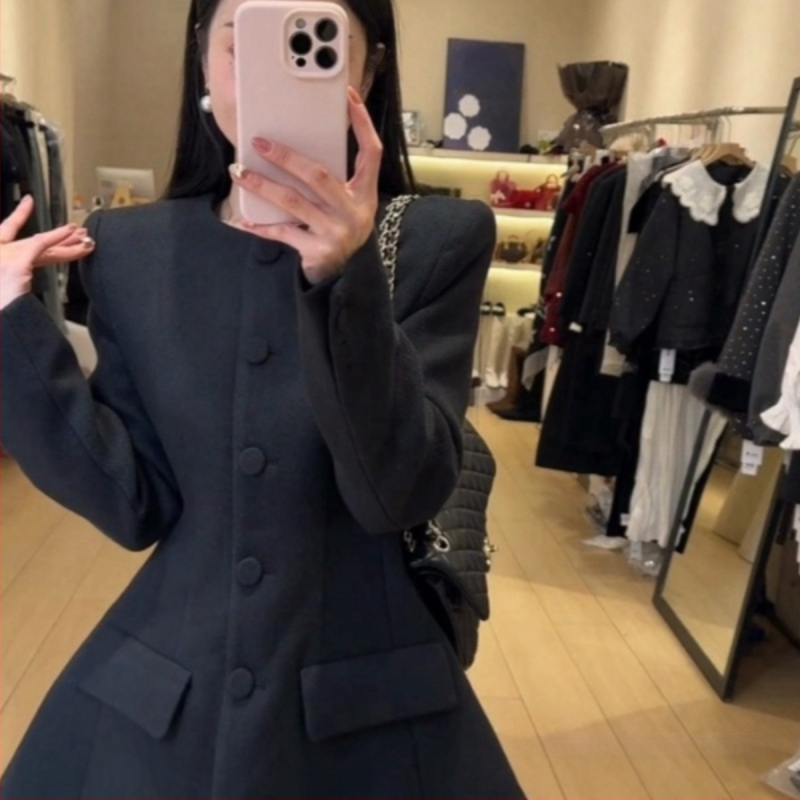 Dámske sako z chenille s kožušinovým golierom, Hepburn štýl retro, štíhla silueta, krátka dĺžka, jednoradové zapínanie