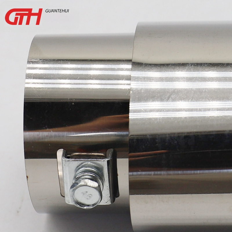 Roostevabast terasest auto väljalasketoru lõpuklapp, mudel 7608, Guan Tehui, universaalne sobivus