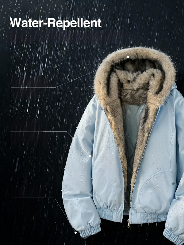 Pánska bunda s stojacím golierom, zips, polyesterová výplň, 3D kapsy, zimná sezóna 2025