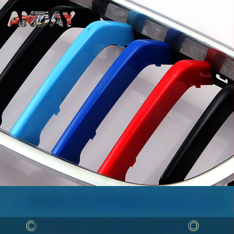 BMW grotinė dekoratyvinė juosta su trimis spalvomis ir snap-on sagtimi – ABS, suderinama su E60, 1/2/3/5 serijomis ir X1–X7, 8 Series