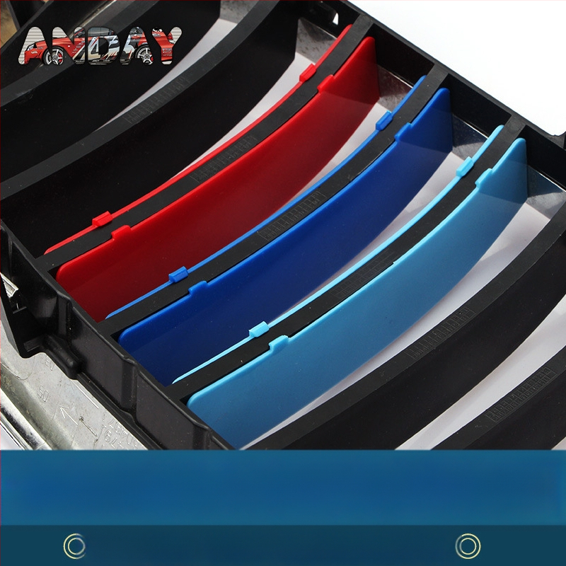 BMW grotinė dekoratyvinė juosta su trimis spalvomis ir snap-on sagtimi – ABS, suderinama su E60, 1/2/3/5 serijomis ir X1–X7, 8 Series