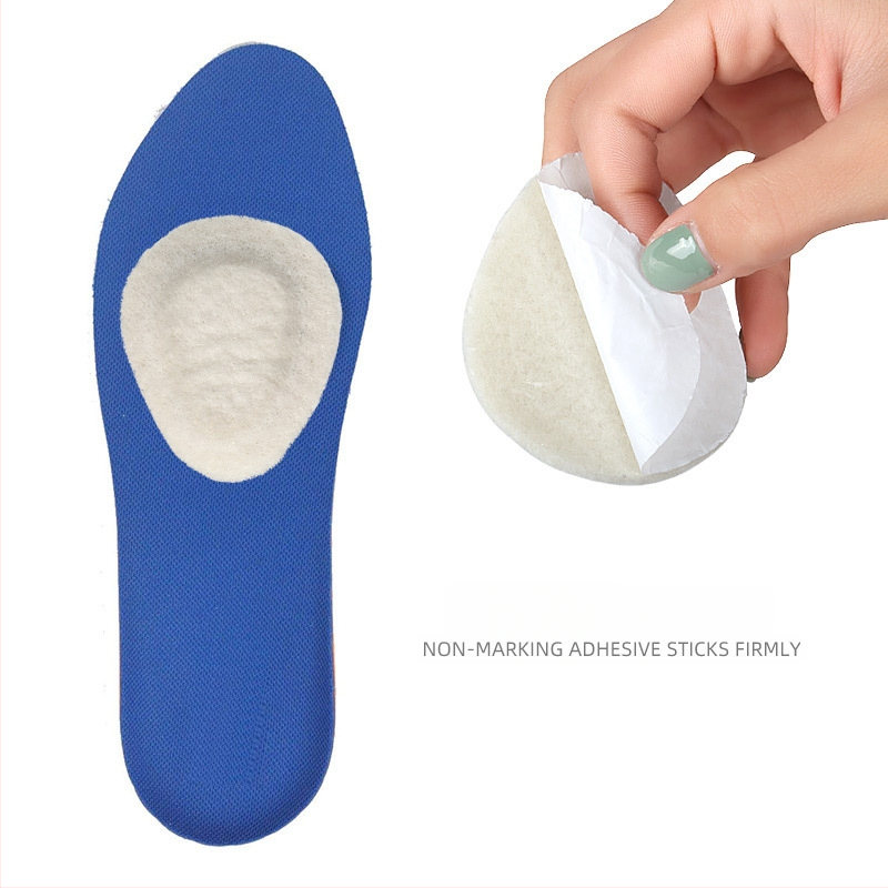 Priekinės pėdos dalies kilimėlis iš filto - lipnus, kvėpuojantis; sumažina spaudimą ir dėvėjimą; tinkama sportinei avalynei, odinei, kasdieninei ir audiniams avalynei